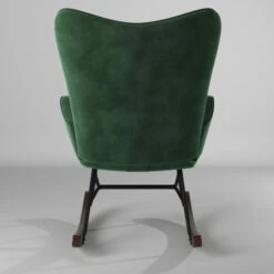 Best deal 🤩 Carson Carrington Mid-century Modern Velvet Rocker Accent Chair Green/ Beech ✔️ -Carson Carrington Sales unnamed file 2386