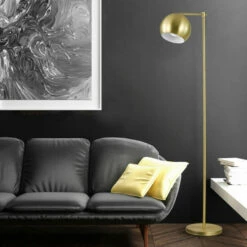 Coupon 💯 Carson Carrington Boarp 60-inch Floor Lamp Gold ❤️