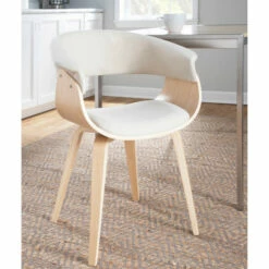 Flash Sale 🧨 Carson Carrington Sauda Mid-century Modern Chair - N/A Light Grey Fabric/natural Wood 😍