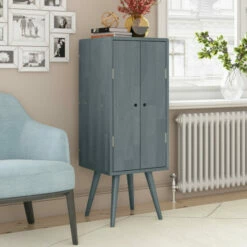 Discount 😀 Carson Carrington Shorewood Mid-century Vertical Wood Chest Brown 🔔