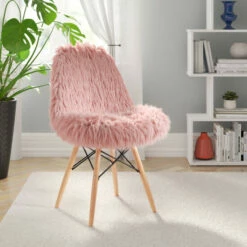Hot Sale 🔔 Carson Carrington Safvaston Mongolian Faux Fur Fuzzy Chair White 🤩 -Carson Carrington Sales unnamed file 2439