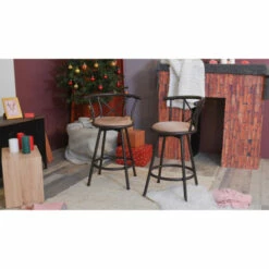 New ⌛ Carson Carrington Idivuoma Brown Swivel Bar Stool(Set Of 2) 👍 -Carson Carrington Sales unnamed file 2449