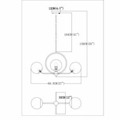 Outlet 🎁 Carson Carrington Ydrefors 3-Light Satin Gold Chandelier ✔️ -Carson Carrington Sales unnamed file 2471