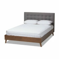 Best Sale 🎉 Carson Carrington Vasa Mid-century Fabric Platform King-size Bed Beige ✨ -Carson Carrington Sales unnamed file 2479