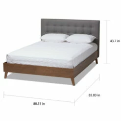 Best Sale 🎉 Carson Carrington Vasa Mid-century Fabric Platform King-size Bed Beige ✨ -Carson Carrington Sales unnamed file 2484