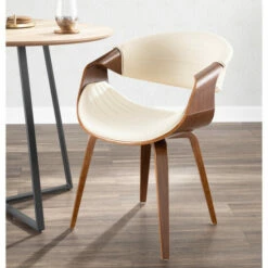 Promo 😀 Carson Carrington Kanteborg Faux Leather/Wood Dining Chair Black/light Grey Wood 😍