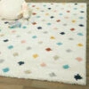 New 🛒 Carson Carrington Ishult Diamond Shag Area Rug White 🔔