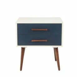Brand new ❤️ Carson Carrington Haapsalu Storage Nightstand Off-white/navy 🤩 -Carson Carrington Sales unnamed file 2647