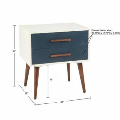 Brand new ❤️ Carson Carrington Haapsalu Storage Nightstand Off-white/navy 🤩 -Carson Carrington Sales unnamed file 2651