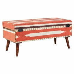 Hot Sale ⌛ Carson Carrington Vackamo Orange And White Upholstered Storage Bench - 36" X 16" X 16" 🛒 -Carson Carrington Sales unnamed file 2672