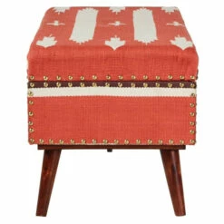 Hot Sale ⌛ Carson Carrington Vackamo Orange And White Upholstered Storage Bench - 36" X 16" X 16" 🛒 -Carson Carrington Sales unnamed file 2673
