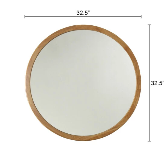 Budget โ๏ธ Carson Carrington Salungen Wall-mounted Round Accent Mirror - Maple ๐งจ 5 Budget โ๏ธ Carson Carrington Salungen Wall-mounted Round Accent Mirror - Maple ๐งจ - Image 3