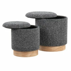Outlet 🥰 Carson Carrington Corday Terry Cloth Nesting Ottoman Set Cream 🧨 -Carson Carrington Sales unnamed file 2726