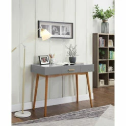 Promo ⌛ Carson Carrington Odda Wood 1-Drawer Desk Grey 🔥 -Carson Carrington Sales unnamed file 2834