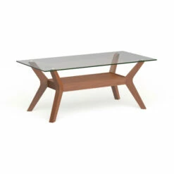 Promo 😍 Carson Carrington Kristiansand Walnut Finished Coffee Table 🎁 -Carson Carrington Sales unnamed file 284