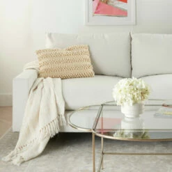 Budget 🔔 Carson Carrington Tarnby Woven Stripes Throw Pillow Blush 😍