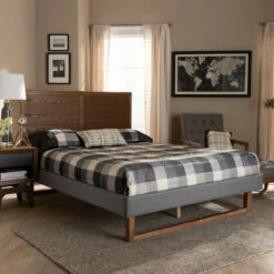 Best deal 😀 Carson Carrington Isastorp Rustic Modern Ash Walnut Wood Platform Bed 🛒 -Carson Carrington Sales unnamed file 2878