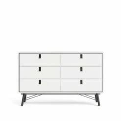 Best Pirce 🌟 Carson Carrington Ry 6-Drawer Double 👗 Dresser Black Matte/walnut ❤️