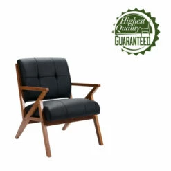 Promo 🛒 Carson Carrington Hocklehult Tufted PU Leather Accent Slipper Chair Black 😀 -Carson Carrington Sales unnamed file 2947