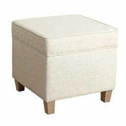 Flash Sale 🎁 Carson Carrington Hassel Square Storage Ottoman Wood Legs Soft Neutral ⭐ -Carson Carrington Sales unnamed file 3003