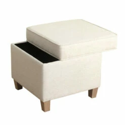 Flash Sale 🎁 Carson Carrington Hassel Square Storage Ottoman Wood Legs Soft Neutral ⭐ -Carson Carrington Sales unnamed file 3004