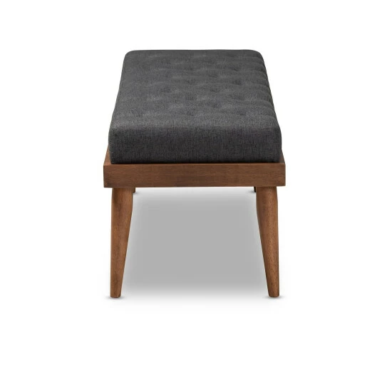 New ๐คฉ Carson Carrington Hjeltevad Mid-century Fabric Bench Charcoal ๐ 7 New ๐คฉ Carson Carrington Hjeltevad Mid-century Fabric Bench Charcoal ๐ - Image 5