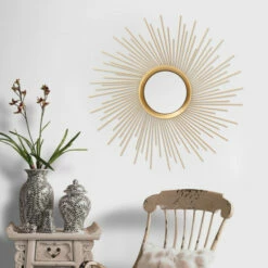 Brand new 🎉 Carson Carrington Gigered Goldtone Metal Wall Mirror - Gold 🔥