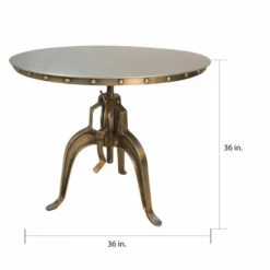 Coupon 😍 Carson Carrington Banner Antique Nickle Adjustable Crank Table 😉 -Carson Carrington Sales unnamed file 3130