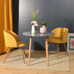 New ✨ Carson Carrington Mid-Century Modern Round Dining Table Grey 🧨 -Carson Carrington Sales unnamed file 3134