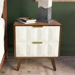 Budget ๐ Carson Carrington Greta Burnished Walnut Mid-century Nightstand ๐คฉ
