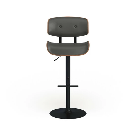 Flash Sale 🥰 Carson Carrington Leksand Mid-Century Modern Adjustable Bar Stool With Walnut Wood Accents Grey Noise Fabric 😍 10 Flash Sale 🥰 Carson Carrington Leksand Mid-Century Modern Adjustable Bar Stool With Walnut Wood Accents Grey Noise Fabric 😍 - Image 8