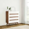 Coupon 🤩 Carson Carrington Sundsvall Mid-century White And Walnut 4-drawer Chest 👍 -Carson Carrington Sales unnamed file 3262