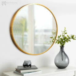 Discount 💯 Carson Carrington Lungsnas Contemporary Round Wall-Mounted Wall Mirror Black 😍 -Carson Carrington Sales unnamed file 3313
