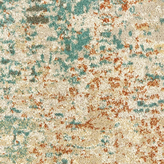 Wholesale ๐ Carson Carrington Jelsa Distressed Abstract Teal/ Orange Area Rug Teal/ Beige ๐ 6 Wholesale ๐ Carson Carrington Jelsa Distressed Abstract Teal/ Orange Area Rug Teal/ Beige ๐ - Image 4