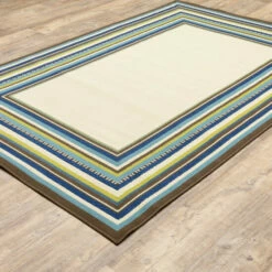 Buy 🎉 Carson Carrington Border Indoor-Outdoor Ivory/Blue Rug 😀 -Carson Carrington Sales unnamed file 3398