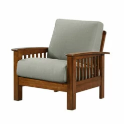 Best Sale 👏 Carson Carrington Mission-style Cushioned Solid Wood Arm Chair Tan 🤩 -Carson Carrington Sales unnamed file 340