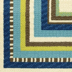 Buy 🎉 Carson Carrington Border Indoor-Outdoor Ivory/Blue Rug 😀 -Carson Carrington Sales unnamed file 3400