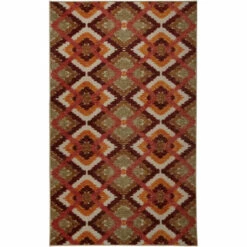 Budget 👍 Carson Carrington Kartong Geometric Diamond Area Rug Tan/red/cream 🔔 -Carson Carrington Sales unnamed file 3403