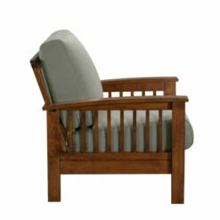 Best Sale 👏 Carson Carrington Mission-style Cushioned Solid Wood Arm Chair Tan 🤩 -Carson Carrington Sales unnamed file 342
