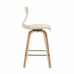 Coupon 🔥 Carson Carrington Sala Counter Stool With Chrome Footrest (Set Of 2) Cream Faux Leather/zebra Wood 👍 -Carson Carrington Sales unnamed file 3438