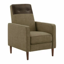 New ⭐ Carson Carrington Tiakolna Caramel And Beige Push-back Recliner Chair Brown With Light Brown Linen ✨ -Carson Carrington Sales unnamed file 3509