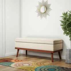 Outlet 🎉 Carson Carrington Sastamala Mid-century Storage Bench Grey 👏 -Carson Carrington Sales unnamed file 3515