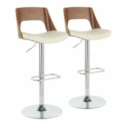 Discount 🤩 Carson Carrington Paula Adjustable Bar Stool (Set Of 2) Cream Faux Leather 🧨 -Carson Carrington Sales unnamed file 3520