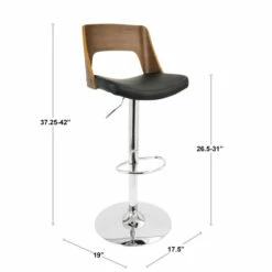 Discount 🤩 Carson Carrington Paula Adjustable Bar Stool (Set Of 2) Cream Faux Leather 🧨 -Carson Carrington Sales unnamed file 3521
