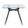 Coupon 🛒 Carson Carrington Vikensved Mid-Century Modern Square Dining Table - N/A Black & Clear Glass 🎉 -Carson Carrington Sales unnamed file 3534