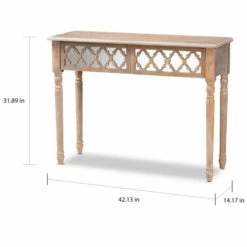 Best Pirce 🎉 Carson Carrington Dagarn Rustic French Country Quatrefoil Console Table 👍 -Carson Carrington Sales unnamed file 3549