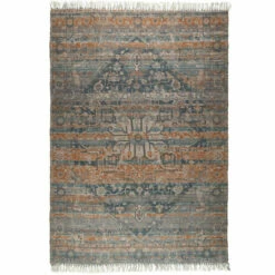 Cheapest 😉 Carson Carrington Lukse Jute Blend Flatweave Area Rug Denim/orange 🧨