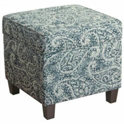 Cheapest 👍 Carson Carrington Hnifsdalur Square Storage Ottoman Wood Legs Navy And White Small Floral 😉 -Carson Carrington Sales unnamed file 356