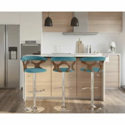 Cheapest 🥰 Carson Carrington Viby Walnut Wood Mid Century Modern Adjustable Bar Stool Orange 💯 -Carson Carrington Sales unnamed file 3600