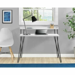 Promo 🌟 Carson Carrington Hudiksvall Retro Desk With Riser White 🔔 -Carson Carrington Sales unnamed file 3607